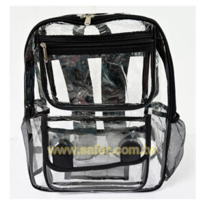 無塵後背包-全透款-黑色